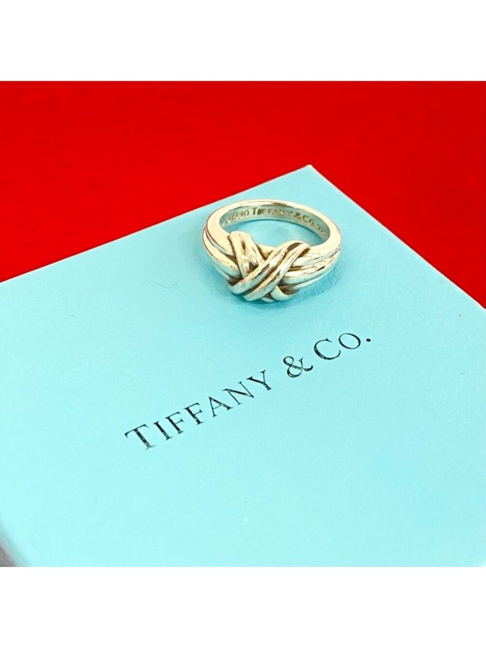 Tiffany & Co Vintage Signature Ring 925 Sterling Silver